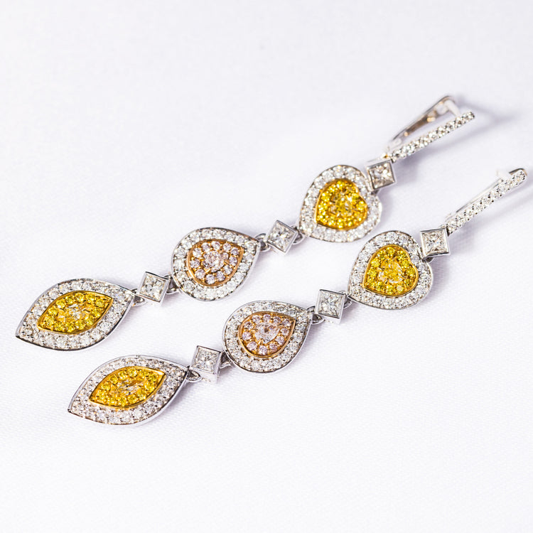 Multicolor Diamond Earrings