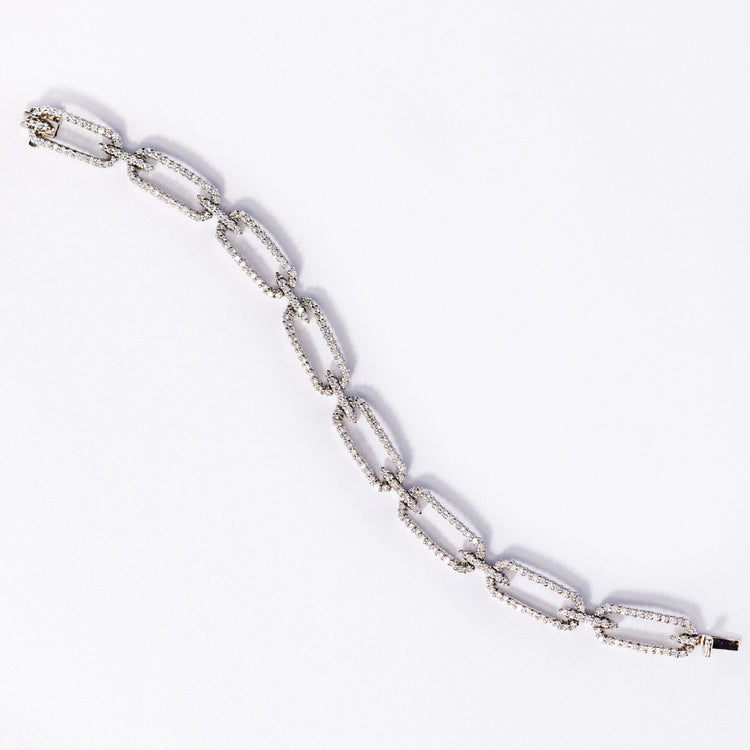 Platinum and Diamond Deco Design Bracelet